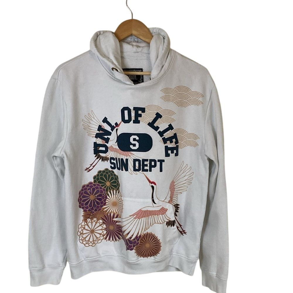 Blind Rooster Mens Hooded Sweatshirt Size M Uni of Life Sun Dept‎